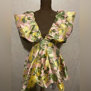 Hello Molly pink floral mini dress. Size L